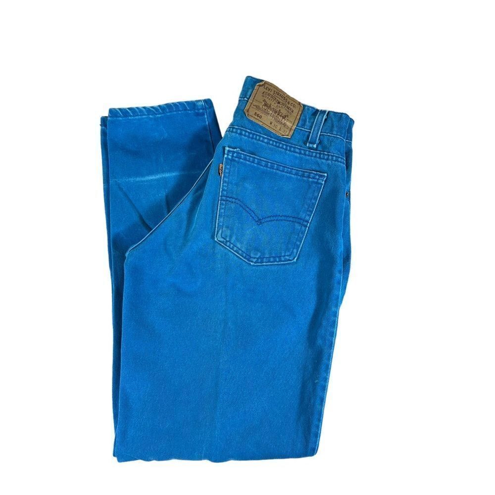 Vintage 1993 Levi’s Orange Tab 560 Vibrant Turquoise Denim Jeans